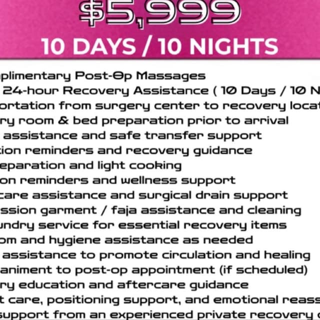 10 DAYS/10 NIGHTS at BBL ELITE RECOVERY CARE